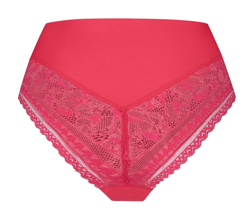 Secrets Dames High Waist Brazilian Met Kant Rasberry